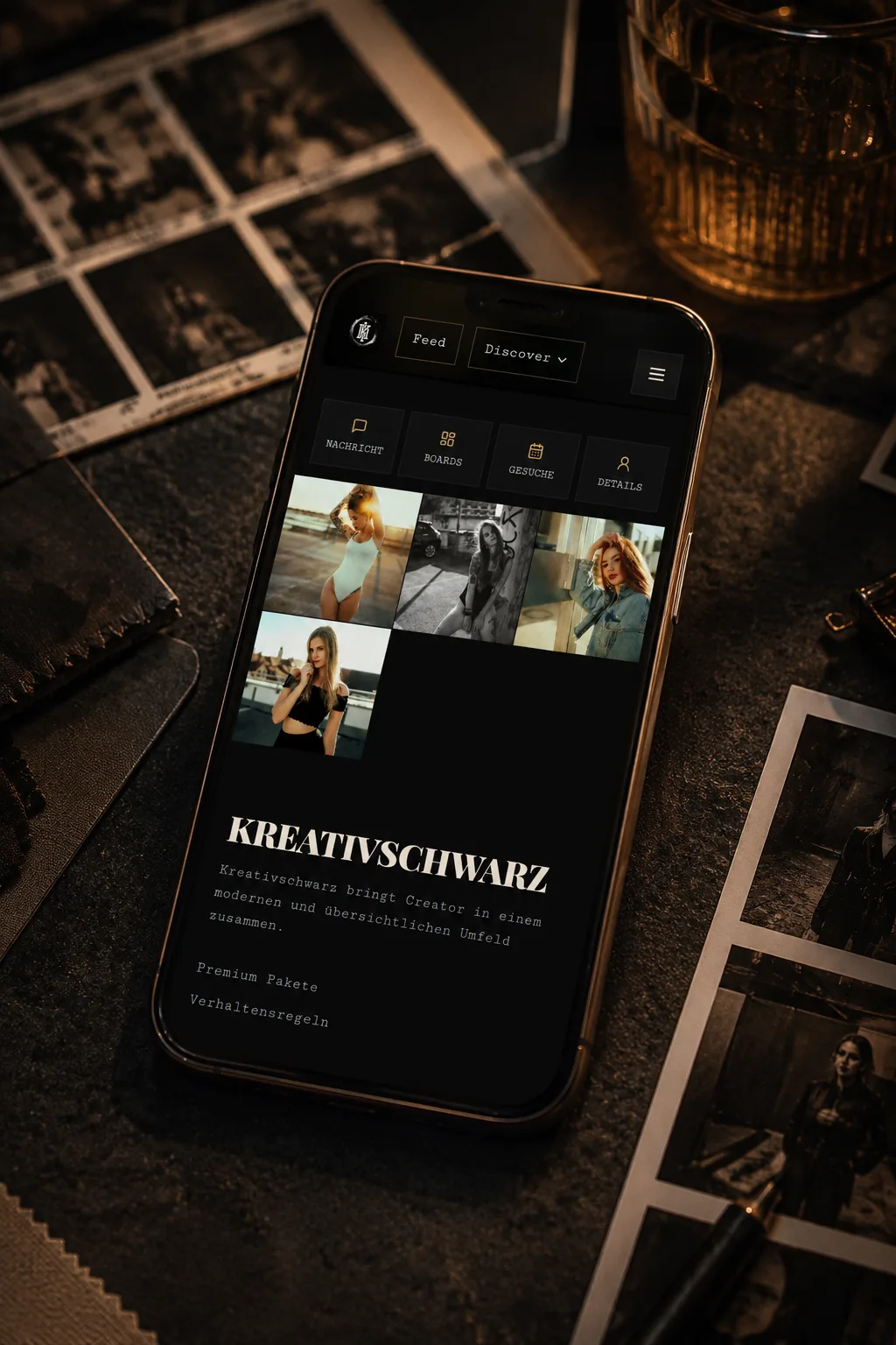 Kreativschwarz Portfolio Ansicht